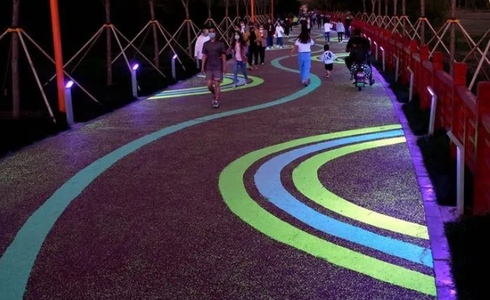 Which places are the main applications of luminous pavement