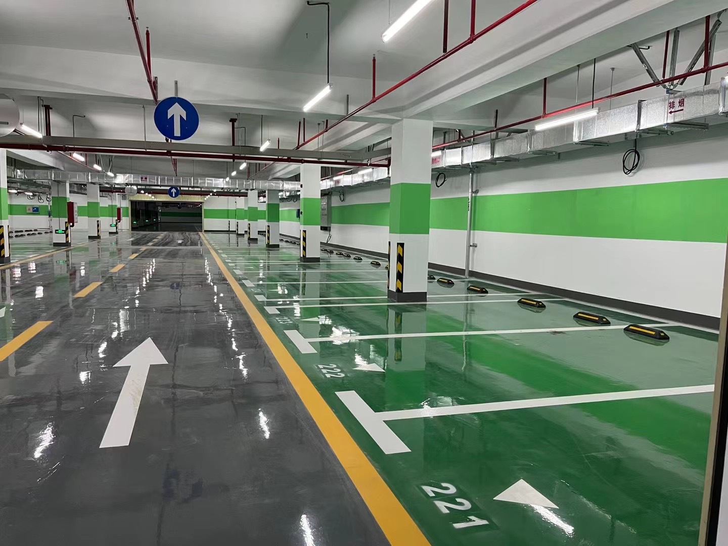 What should be noted during the construction process of parking space ...
